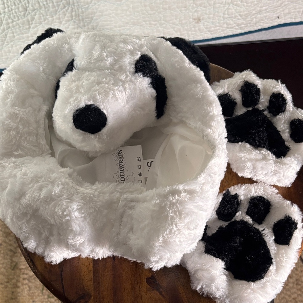 Adorable Panda Hat and Mittens Set for Kids